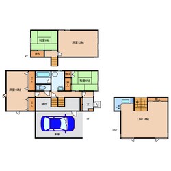 東3南4借家の物件間取画像